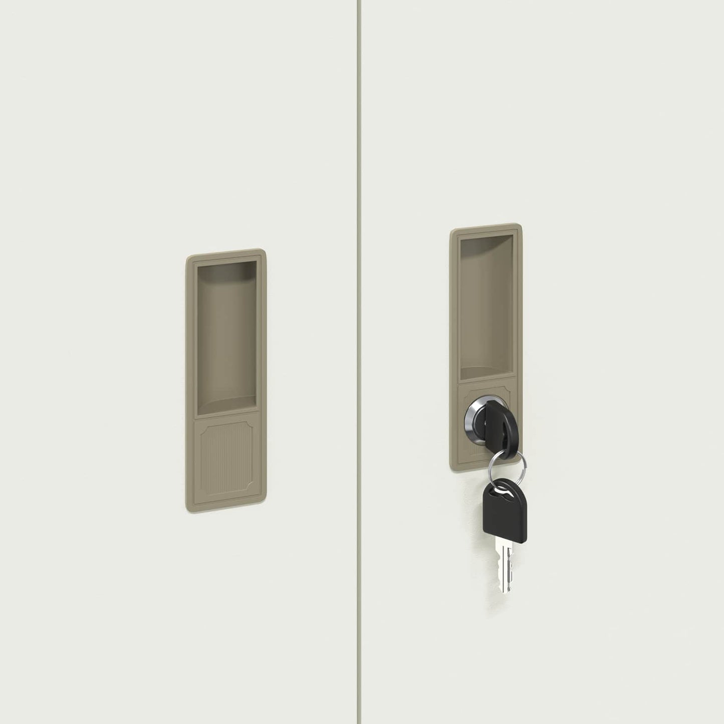 Storage Cabinet 2 pcs White 90 x 40 x 130 cm Steel Lockable
