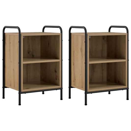 Bedside Cabinet 2 pcs Artisan Oak 40 x 30 x 60 cm