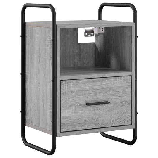 Hanging Bedside Cabinet 2 pcs Grey Sonoma 40 x 30 x 60 cm