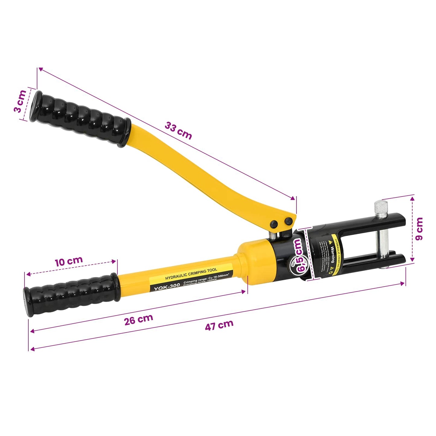Hydraulic Cable Crimping Tool 12 T 10-300 mm² Steel