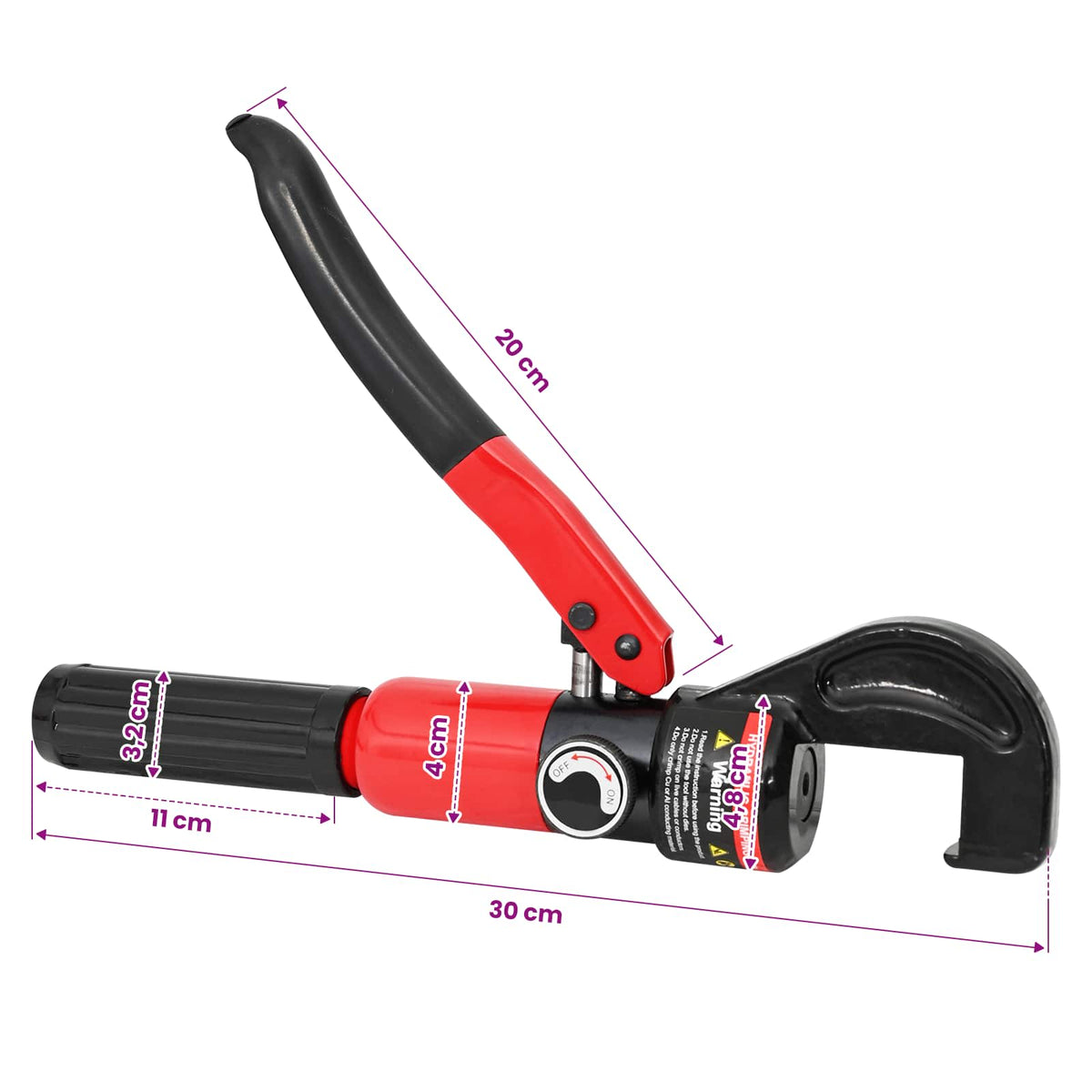 Hydraulic Cable Crimping Tool 50 kN 4-70 mm² Steel