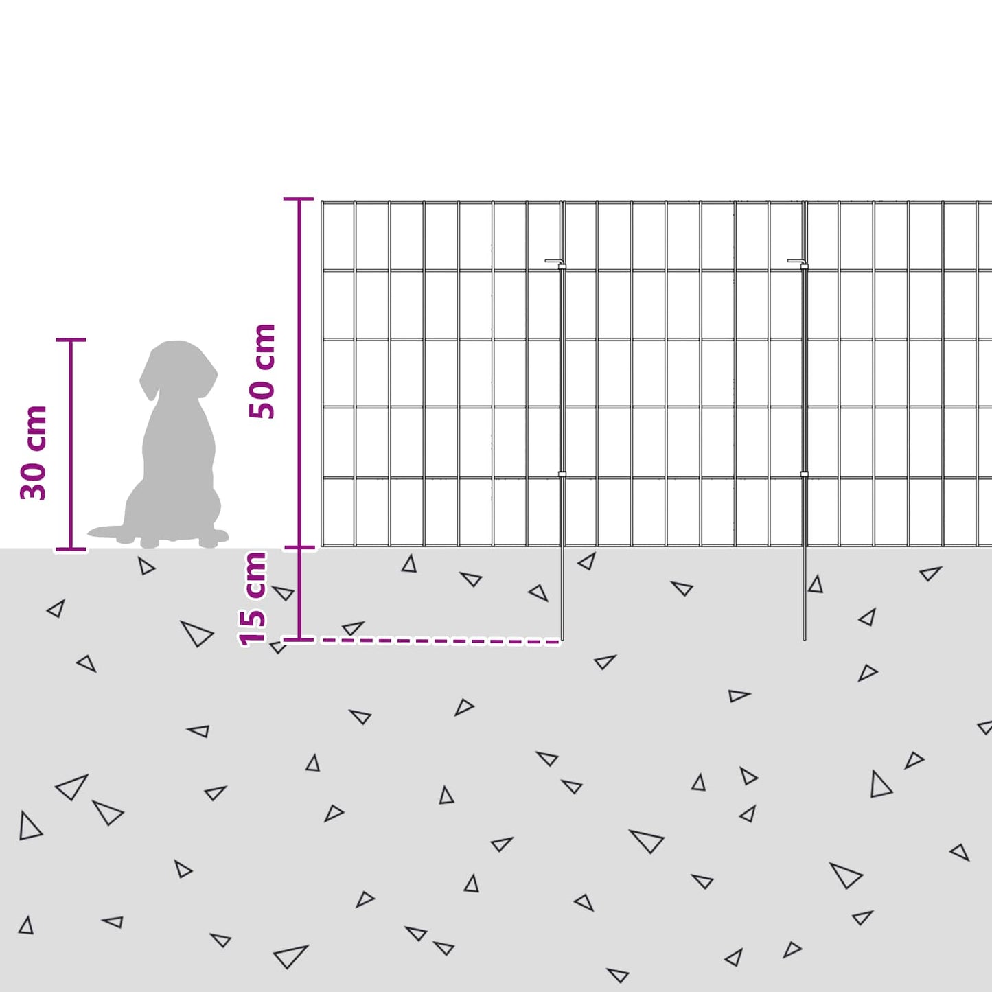 Garden Fence with Stakes 24 pcs 35 x 50 cm Galvanised Steel