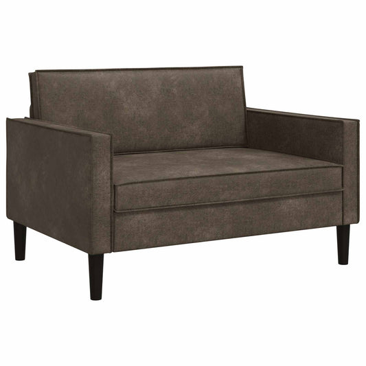 XXL Armchair Dark Grey Faux Suede Leather