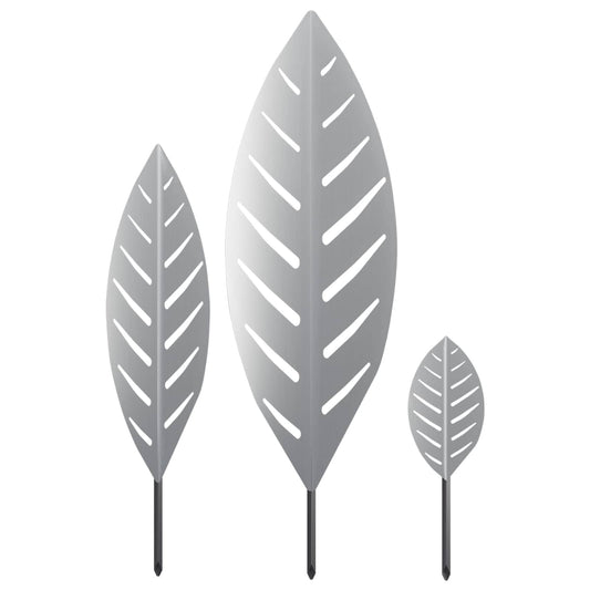 Garden Stake 3 pcs 116.5 x 35 x 3 cm Galvanised Steel Silver
