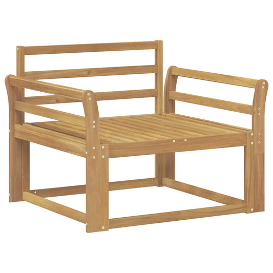 Outdoor Middle Sofa Solid Acacia Wood White
