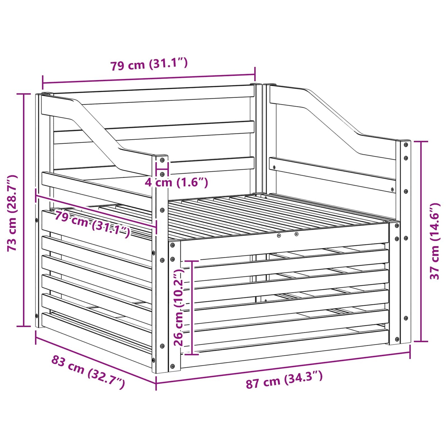 Outdoor Sofa White