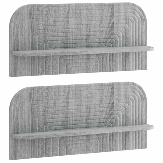 Wall Shelf 2 pcs Grey Sonoma 80.5 x 13.5 x 37.5 cm