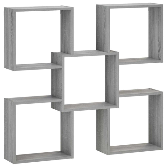 Wall Shelf Grey Sonoma 99.5 x 17 x 91 cm Engineered Wood