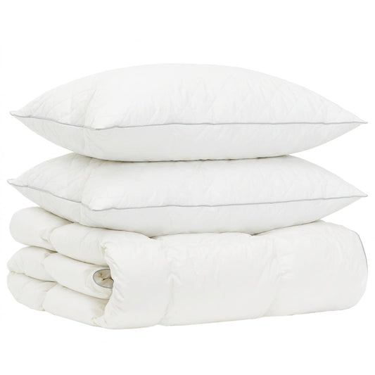 90% Goose Down Duvet Set FULDA 3 pcs 220 x 240 cm Winter White