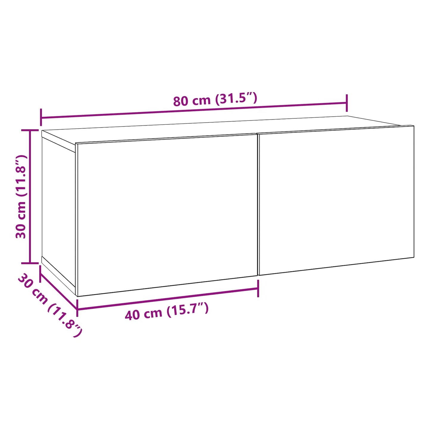 TV Cabinet Set 3 pcs Engineered Wood