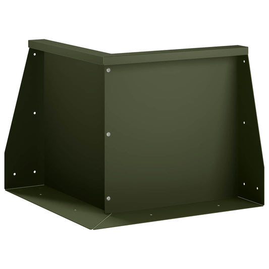 Retaining Wall 50 x 50 x 40 cm Steel Olive Green