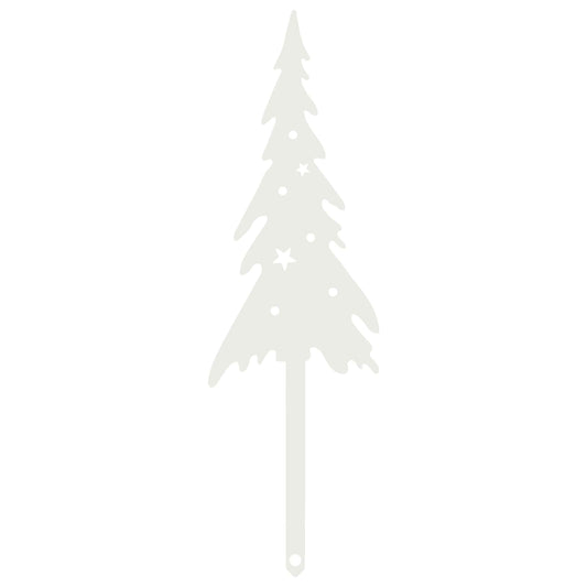 Garden Stake 20 x 6 cm Steel White