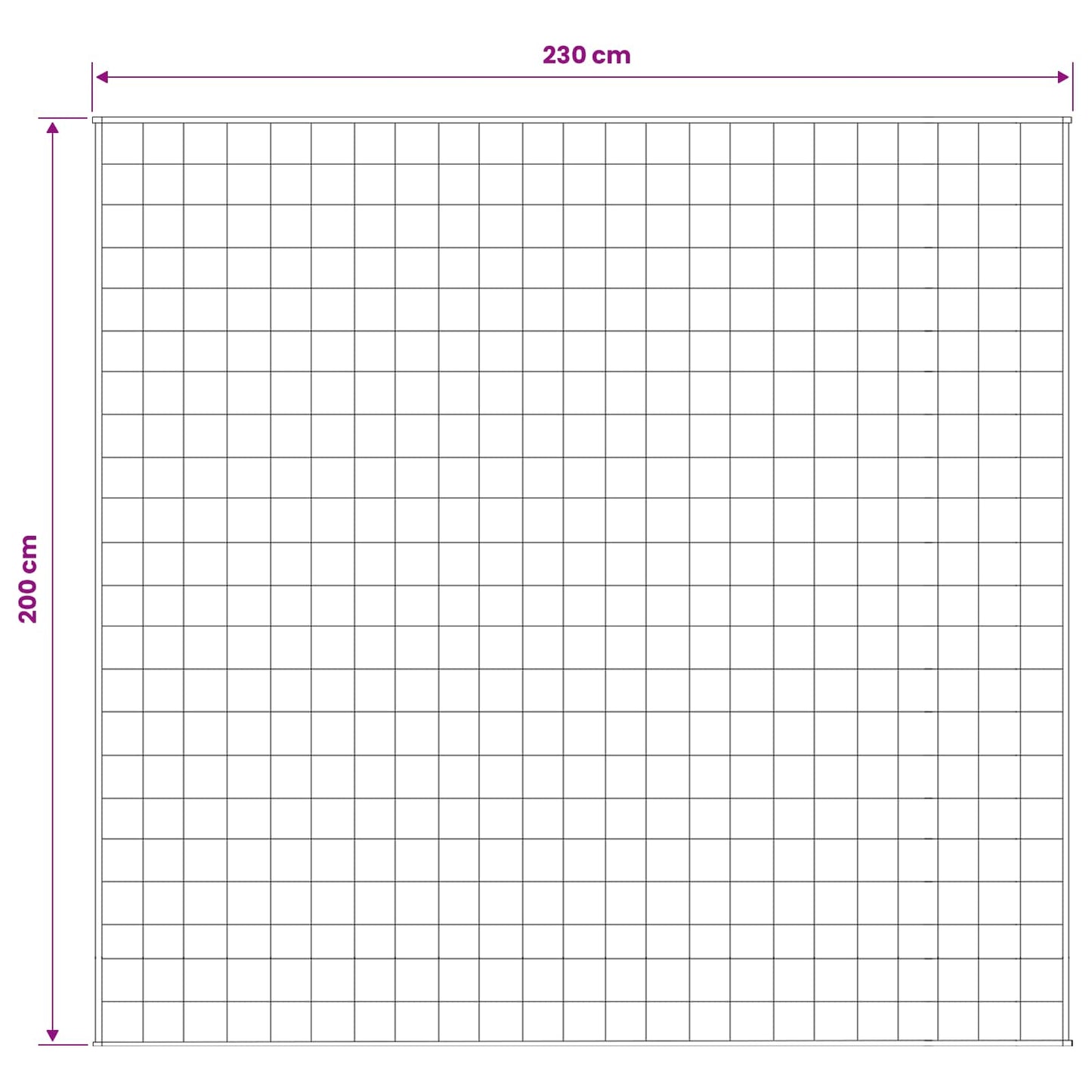 Weighted Blanket White 200 x 230 cm 9 kg 100% Cotton 205T