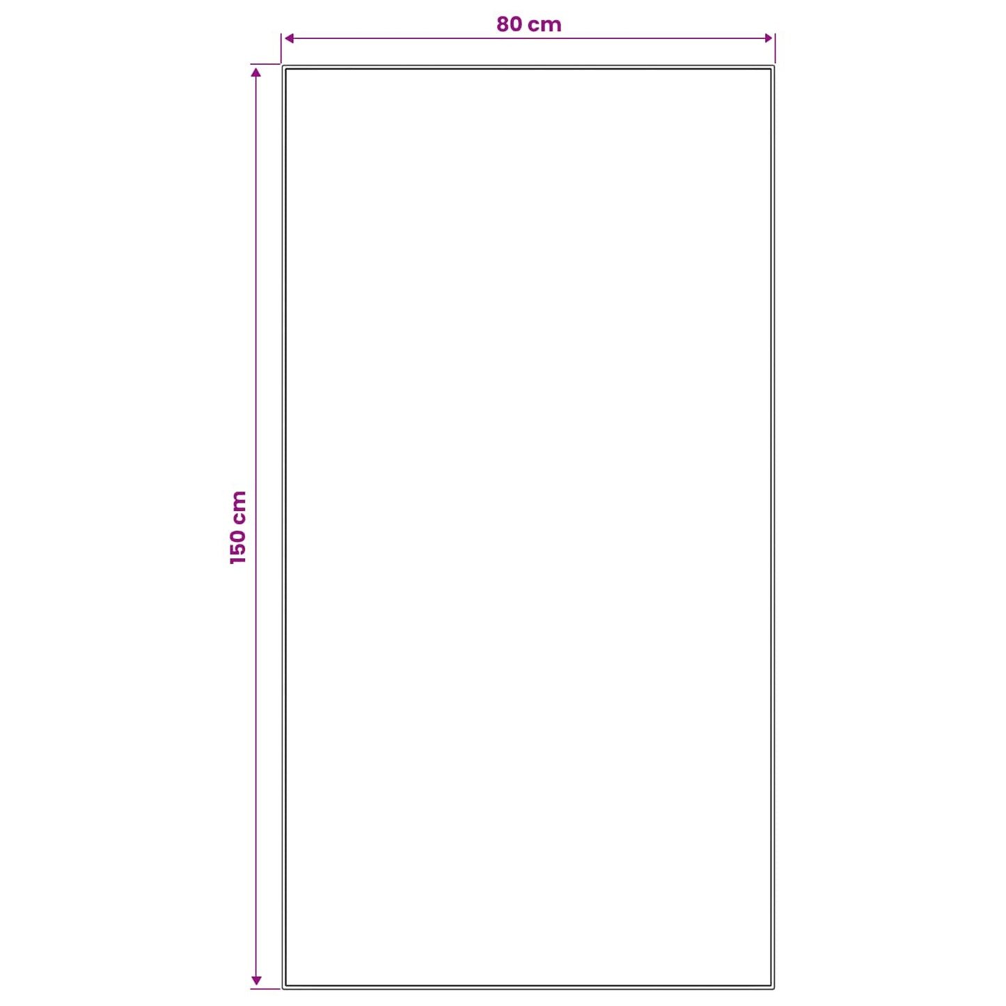 Rug Runner LESAKA Black and white 80 x 150 cm Diamond Velvet