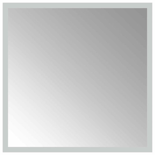 LED Bathroom Mirror Transparent 40 x 40 cm Tempered Glass