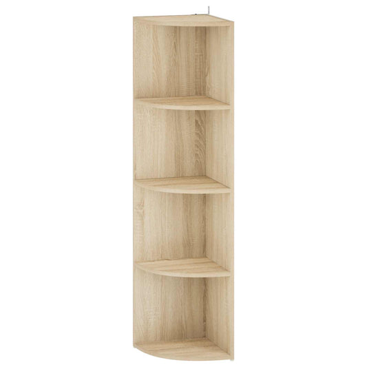 Corner Shelf 4-Tier 31.5 x 31 x 130 cm Engineered Wood