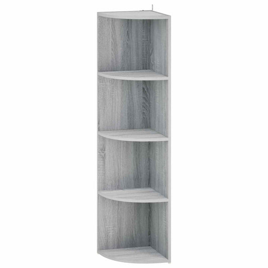 Corner Shelf 4-Tier 31.5 x 31 x 130 cm Engineered Wood