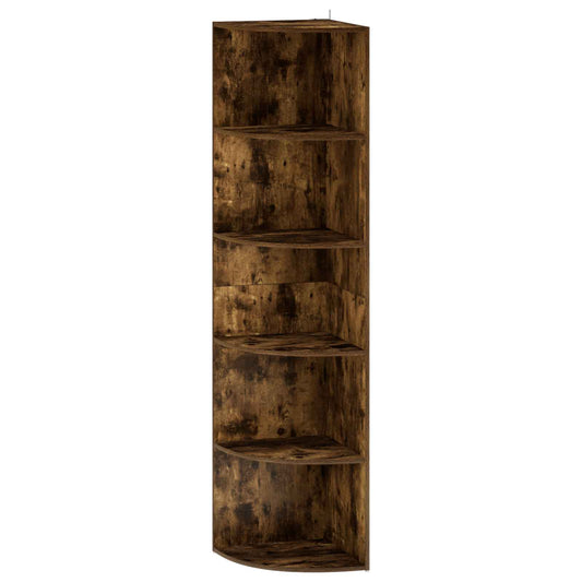 Corner Shelf 5-Tier 41.5 x 41.5 x 178 cm Engineered Wood