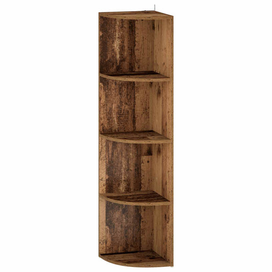 Corner Shelf 4-Tier 41.5 x 41.5 x 143 cm Engineered Wood