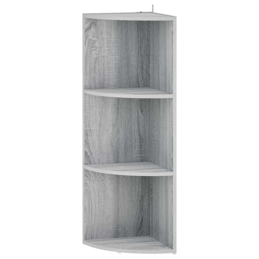 Corner Shelf 3-Tier 41.5 x 41.5 x 107.5 cm Engineered Wood