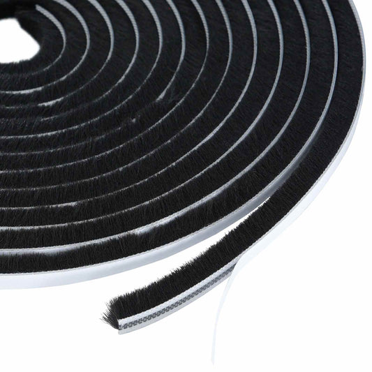 Self-Adhesive Door Brush Seal 5 m PP Black