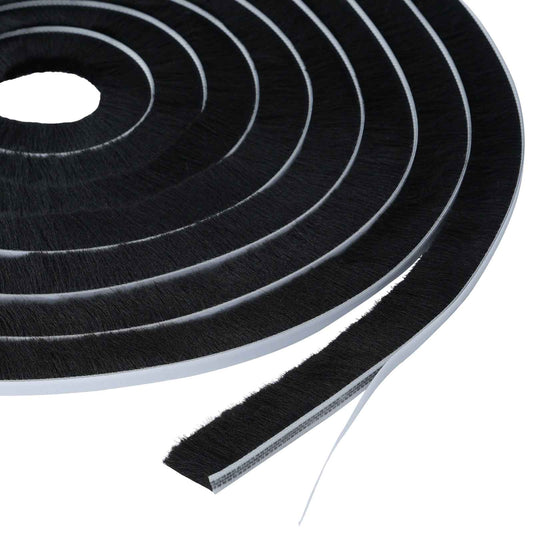 Self-Adhesive Door Brush Seal 10 m PP Black