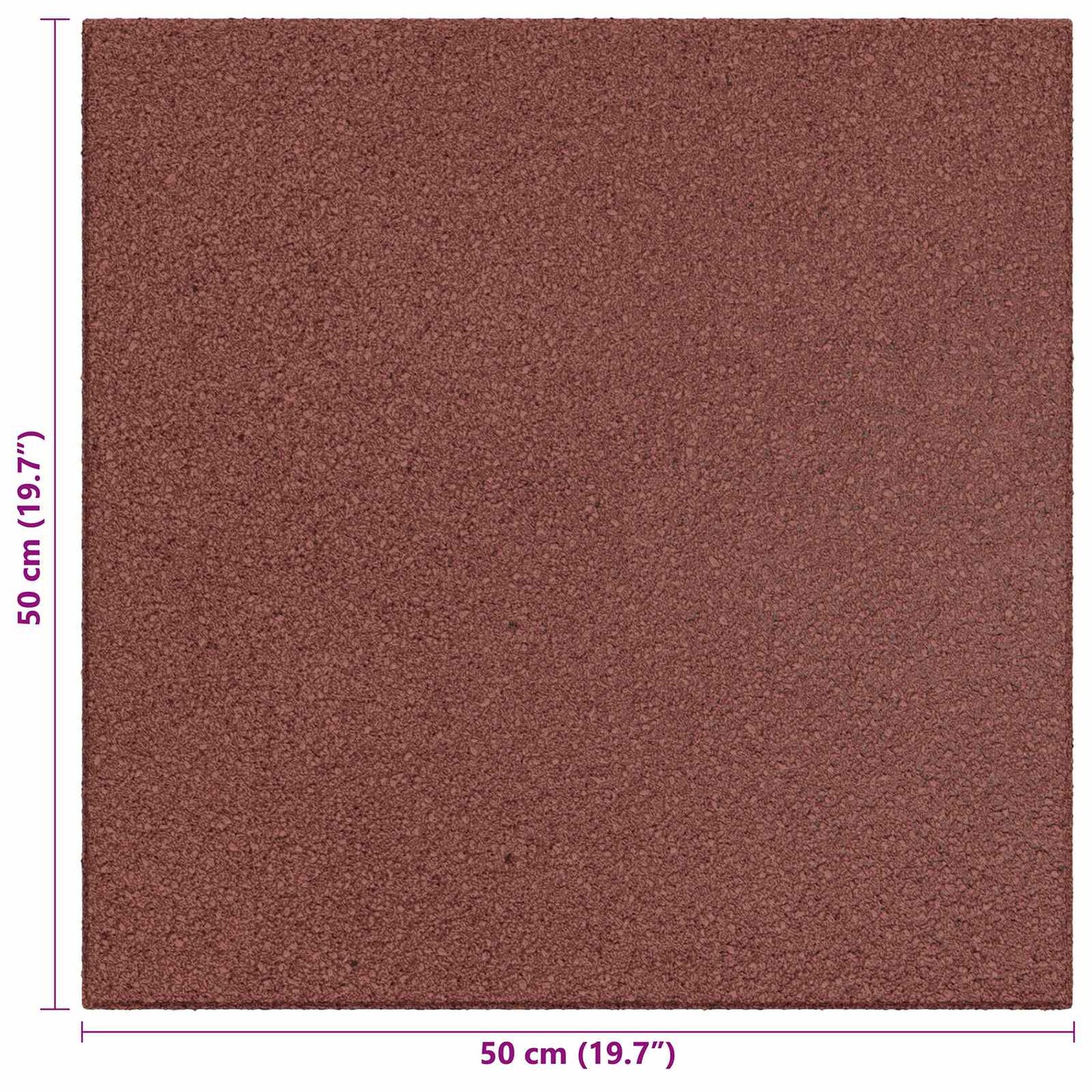Fall Protection Tiles 18 pcs Red 50 x 50 cm Rubber