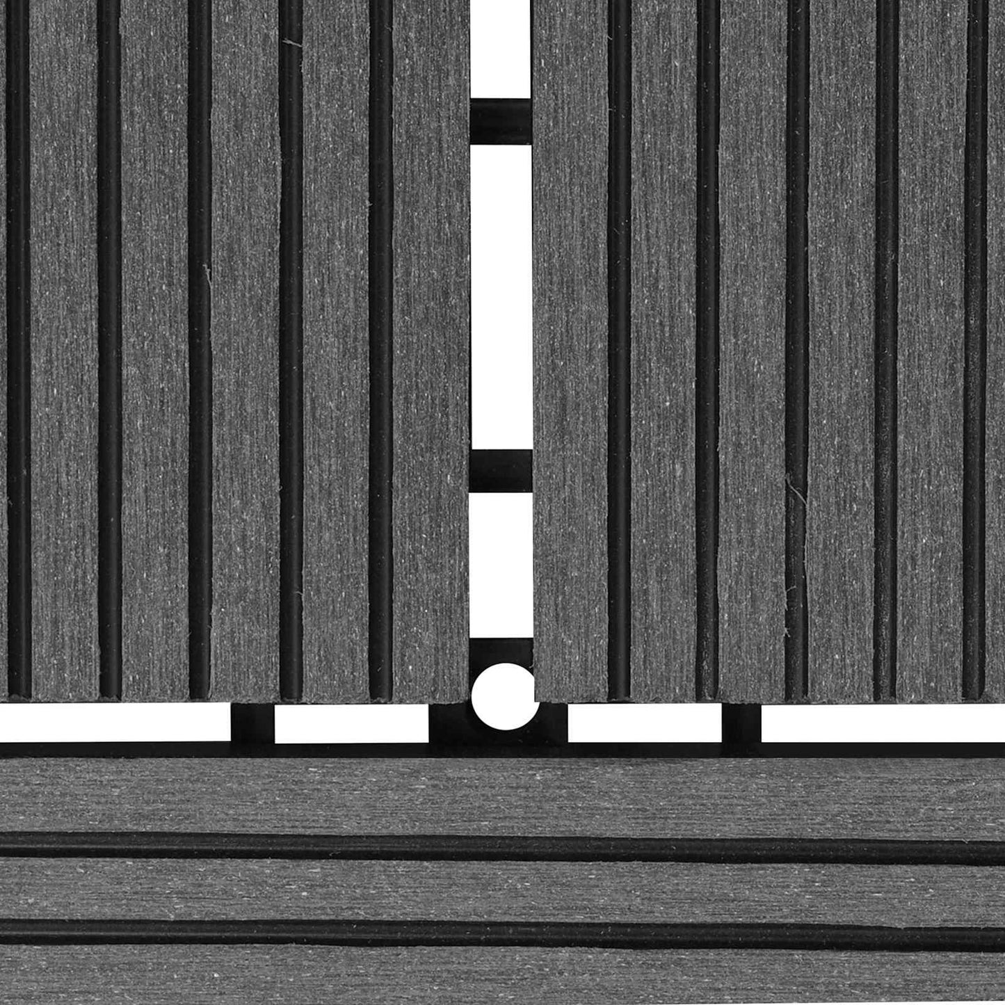 Decking Tile 22 pcs Grey 30 x 30 cm WPC