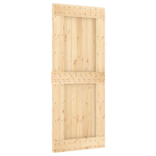 Sliding Door NARVIK 85 x 210 cm (152.5 cm) Natural and Black