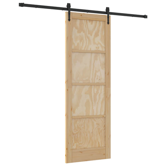 Sliding Door ORKDAL 73.5 x 211 cm Solid Pine Wood Natural