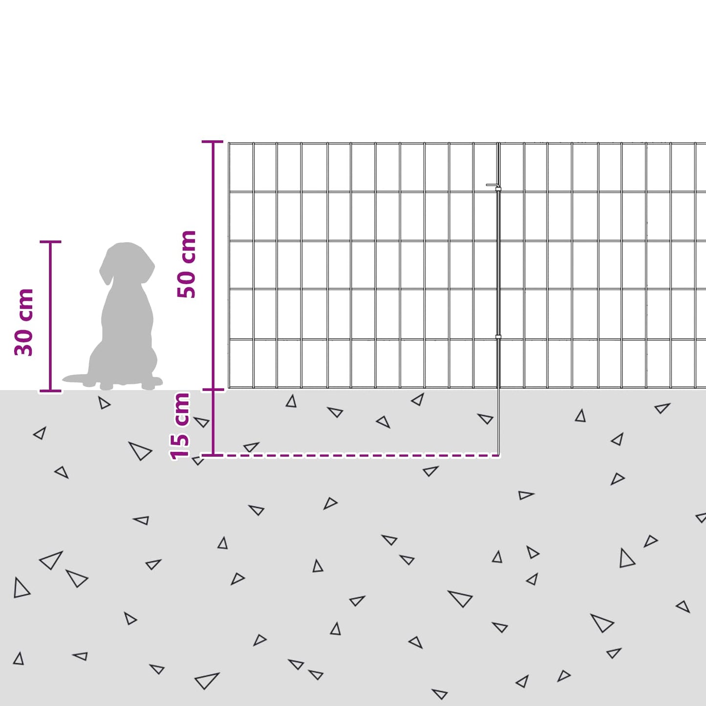 Garden Fence with Stakes 48 pcs 55 x 50 cm Galvanised Steel