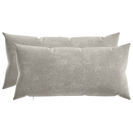 Throw Pillow 2 pcs HEERLEN Light Grey 40 x 80 cm
