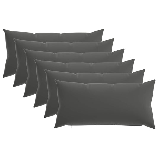 Throw Pillow 6 pcs HEERLEN Anthracite 40 x 80 cm Polyester