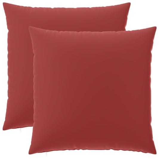 Throw Pillow 2 pcs HEERLEN Wine Red 80 x 80 cm Polyester