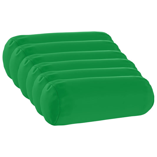 Throw Pillow 6 pcs HEERLEN Green Dia. 15 x 40 cm Polyester