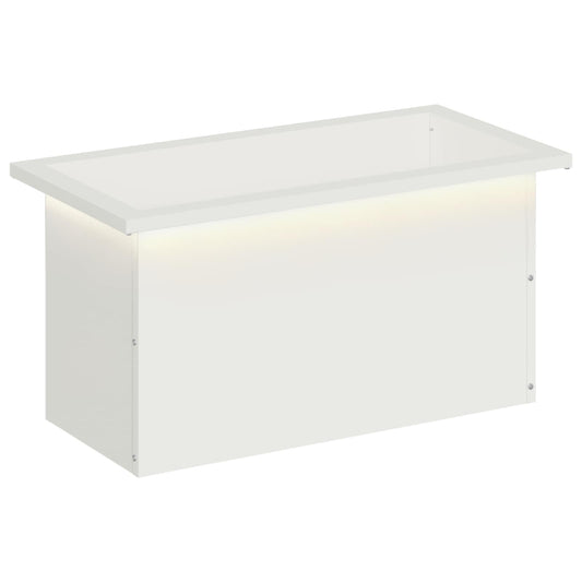 Garden Planter with LED White 30 x 60 x 30 cm Steel