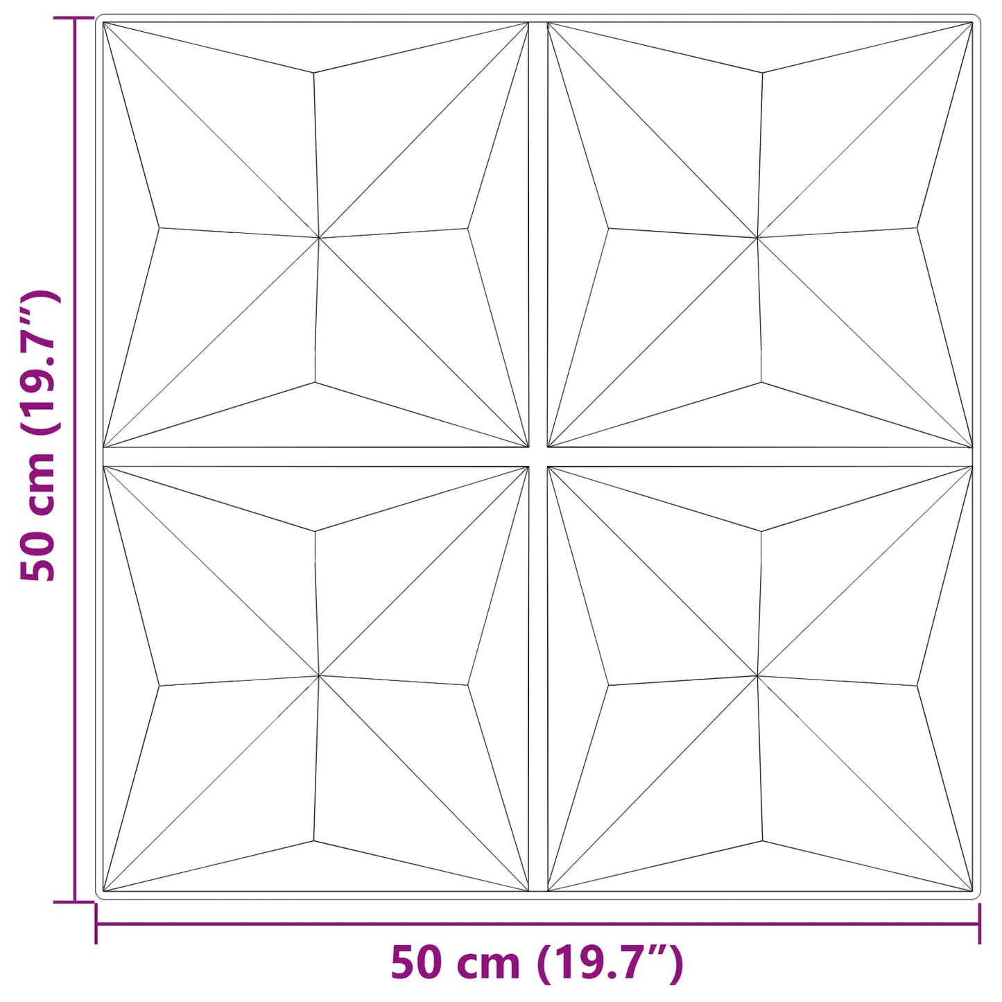 Wall Panels 48 pcs 50 x 50 cm Origami Green XPS Foam