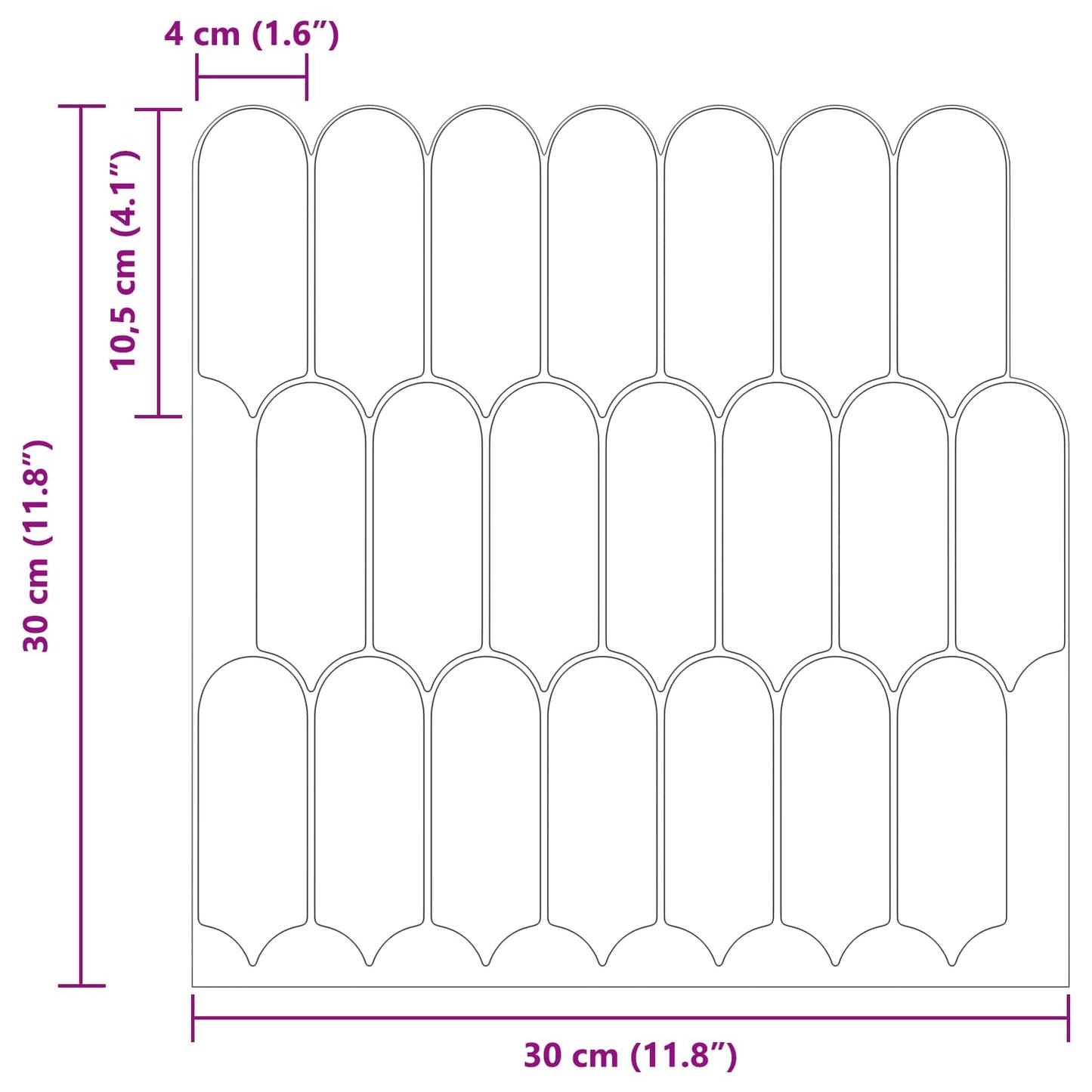 Feather Tile 50 pcs White 30 x 30 cm Polyurethane and PET