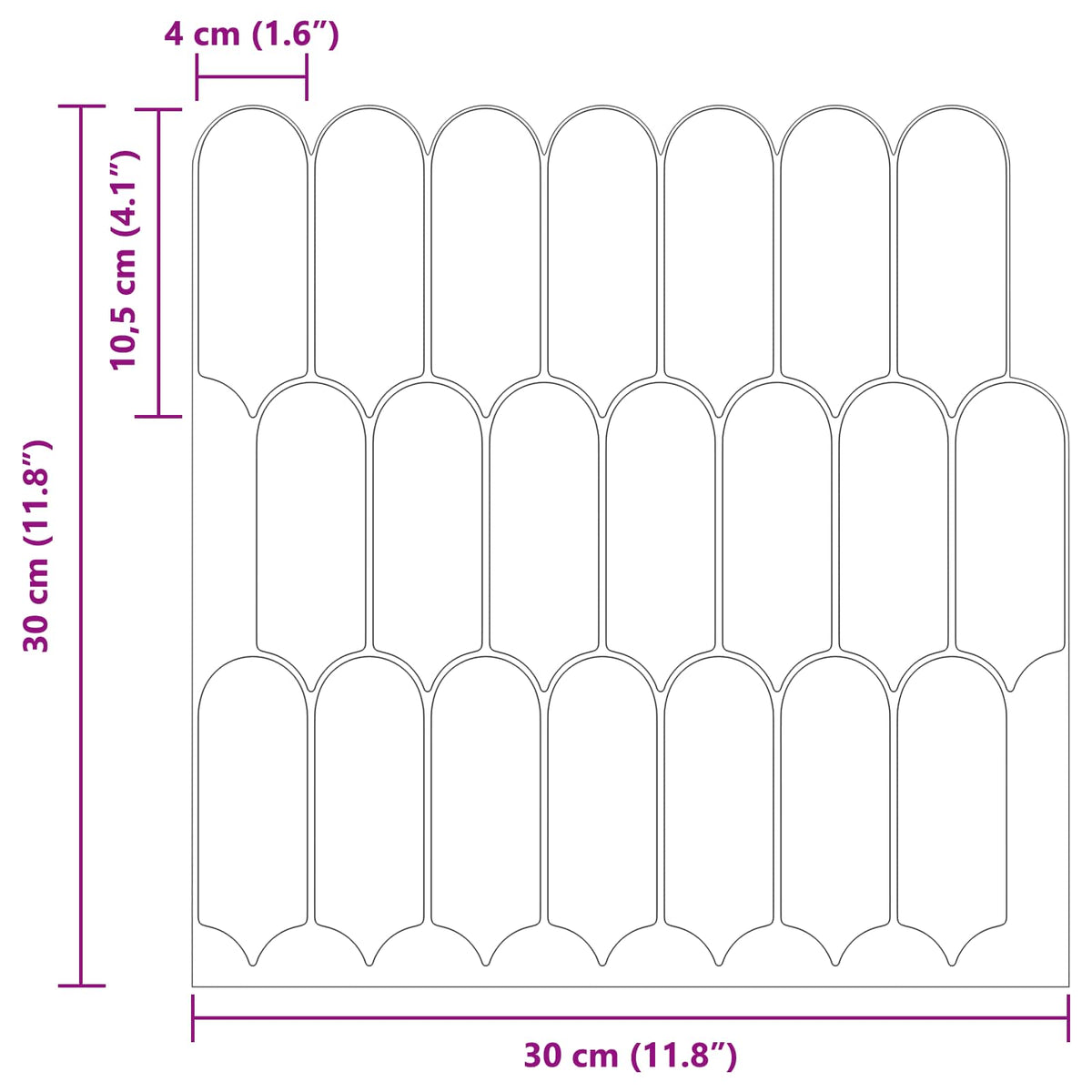 Feather Tile 50 pcs White 30 x 30 cm Polyurethane and PET