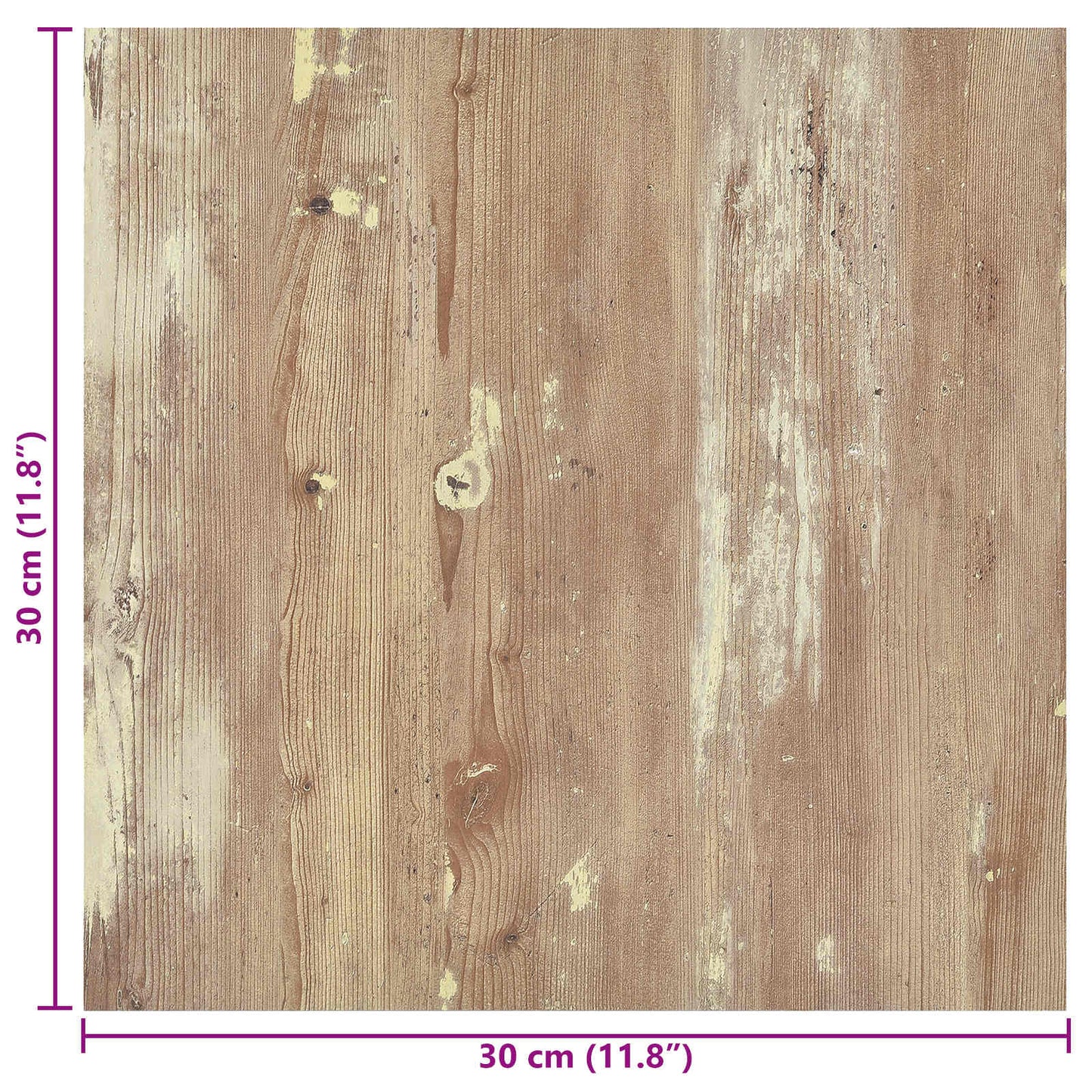 Self-adhesive Flooring Planks Brown and White 30.5 x 30.5 cm