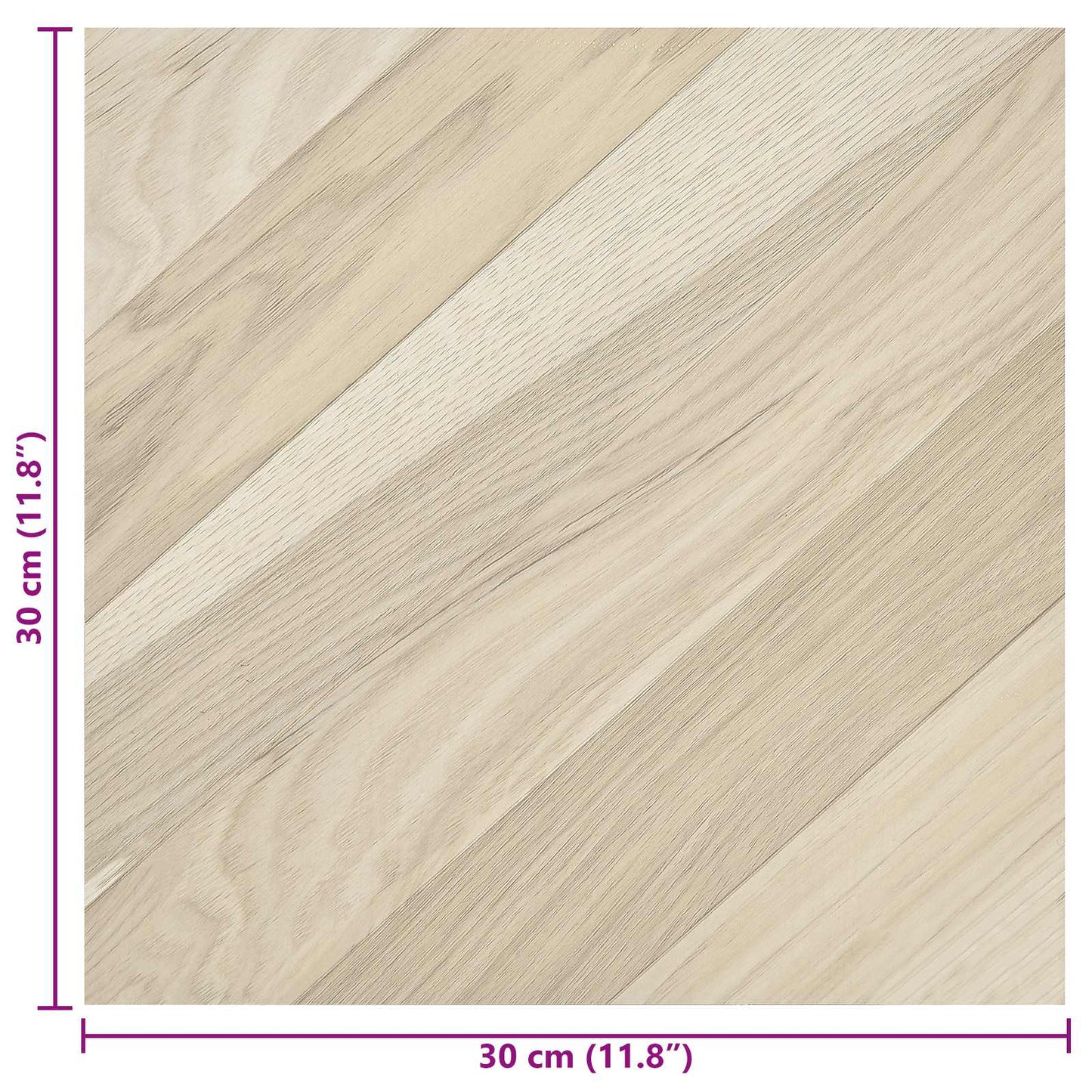 Self-adhesive Flooring Planks Beige Striped 30.5 x 30.5 cm
