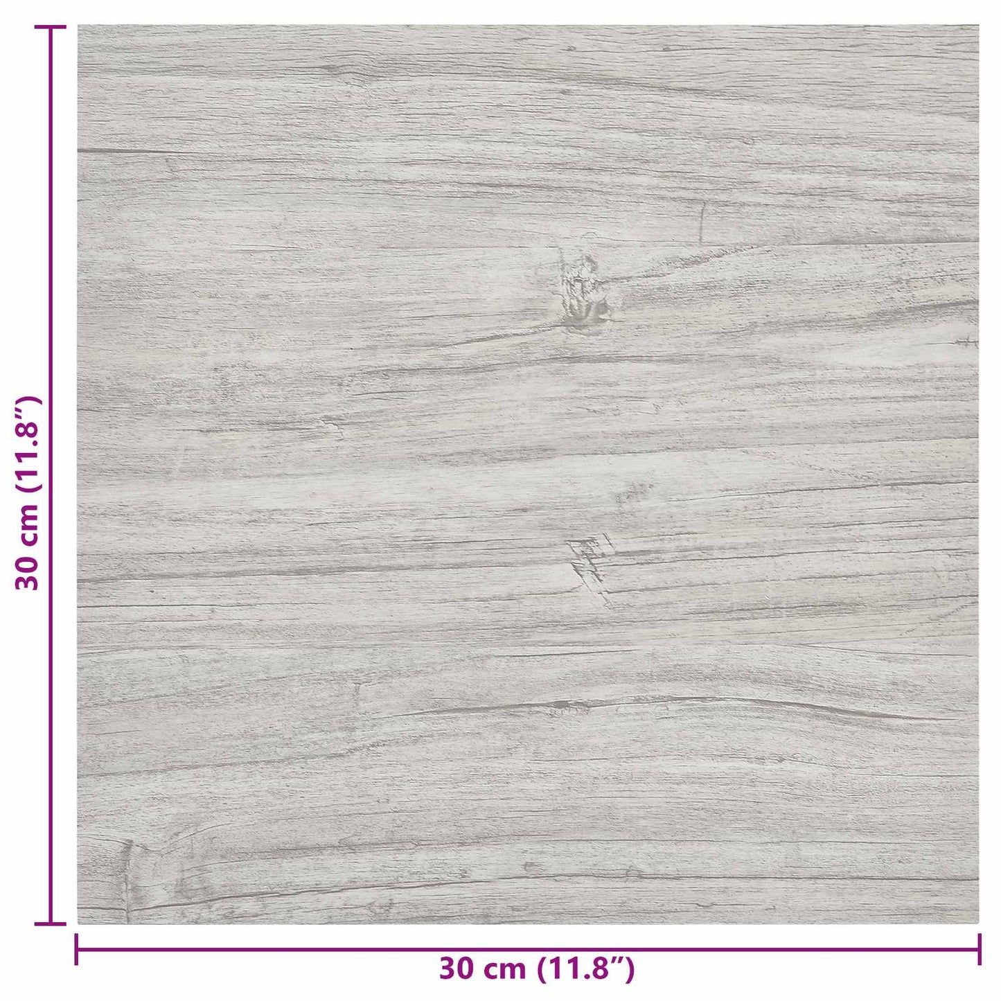 Self-adhesive Flooring Planks Light Grey and White