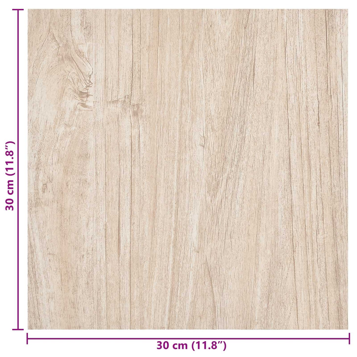 Self-adhesive Flooring Planks Light Brown and White