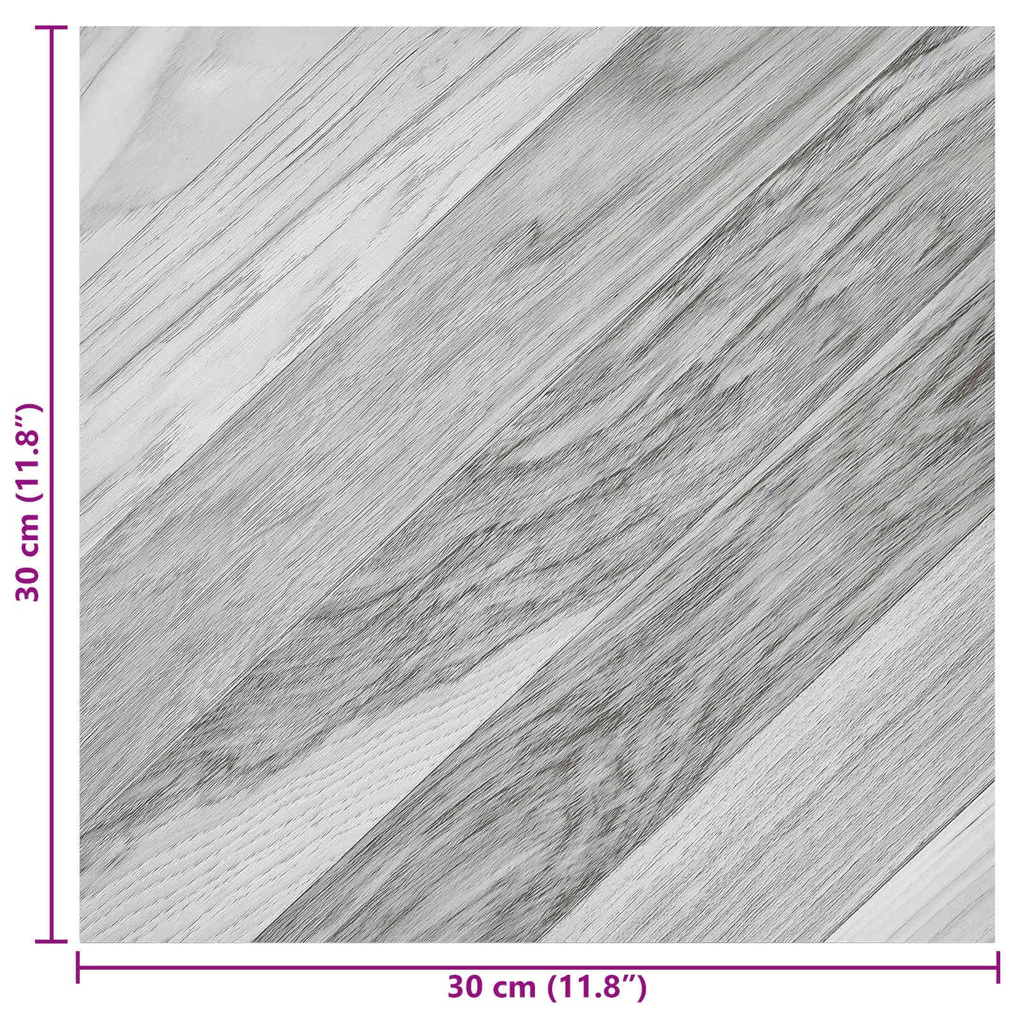 Self-adhesive Flooring Planks Grey Striped 30.5 x 30.5 cm