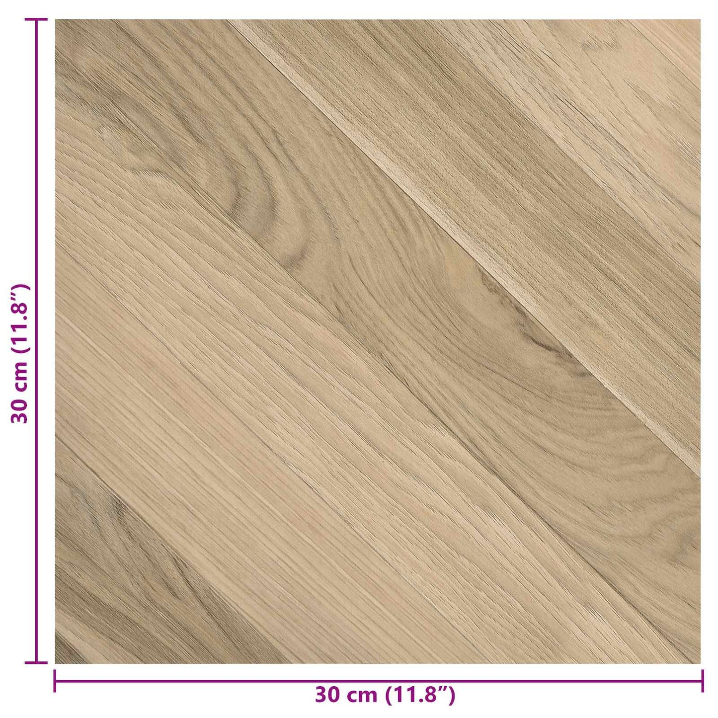 Self-adhesive Flooring Planks Brown Striped 30.5 x 30.5 cm