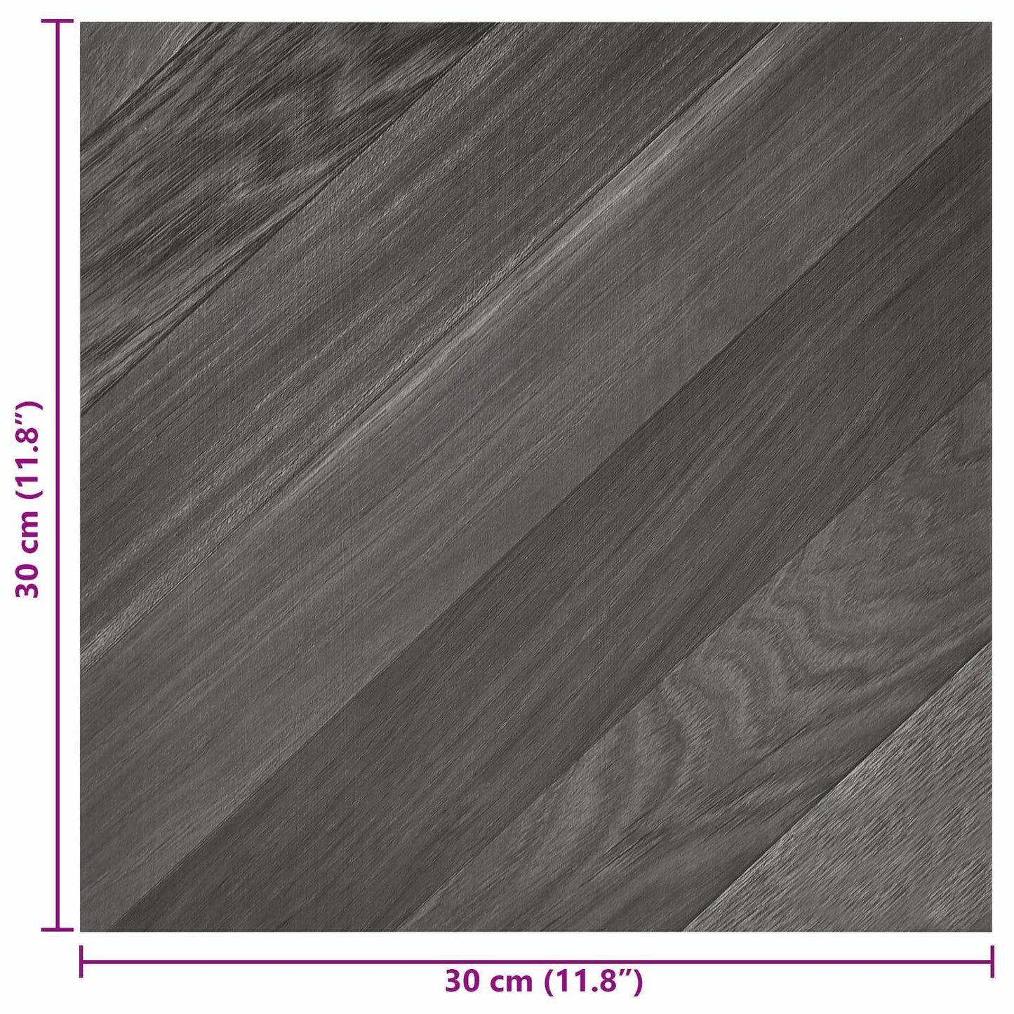 Self-adhesive Flooring Planks Stripe Grey 30.5 x 30.5 cm 20 pcs