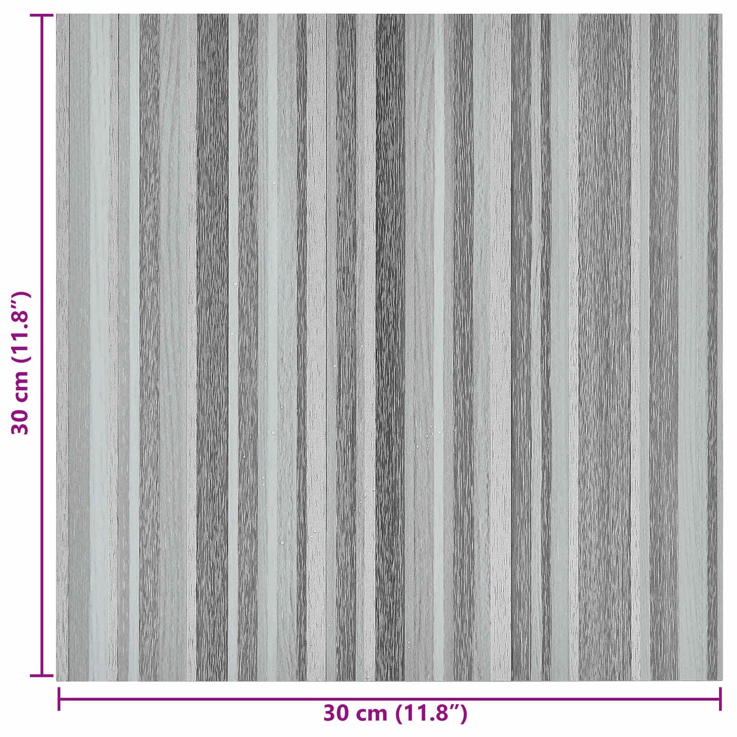 Self-adhesive Flooring Planks Grey and Black 30.5 x 30.5 cm