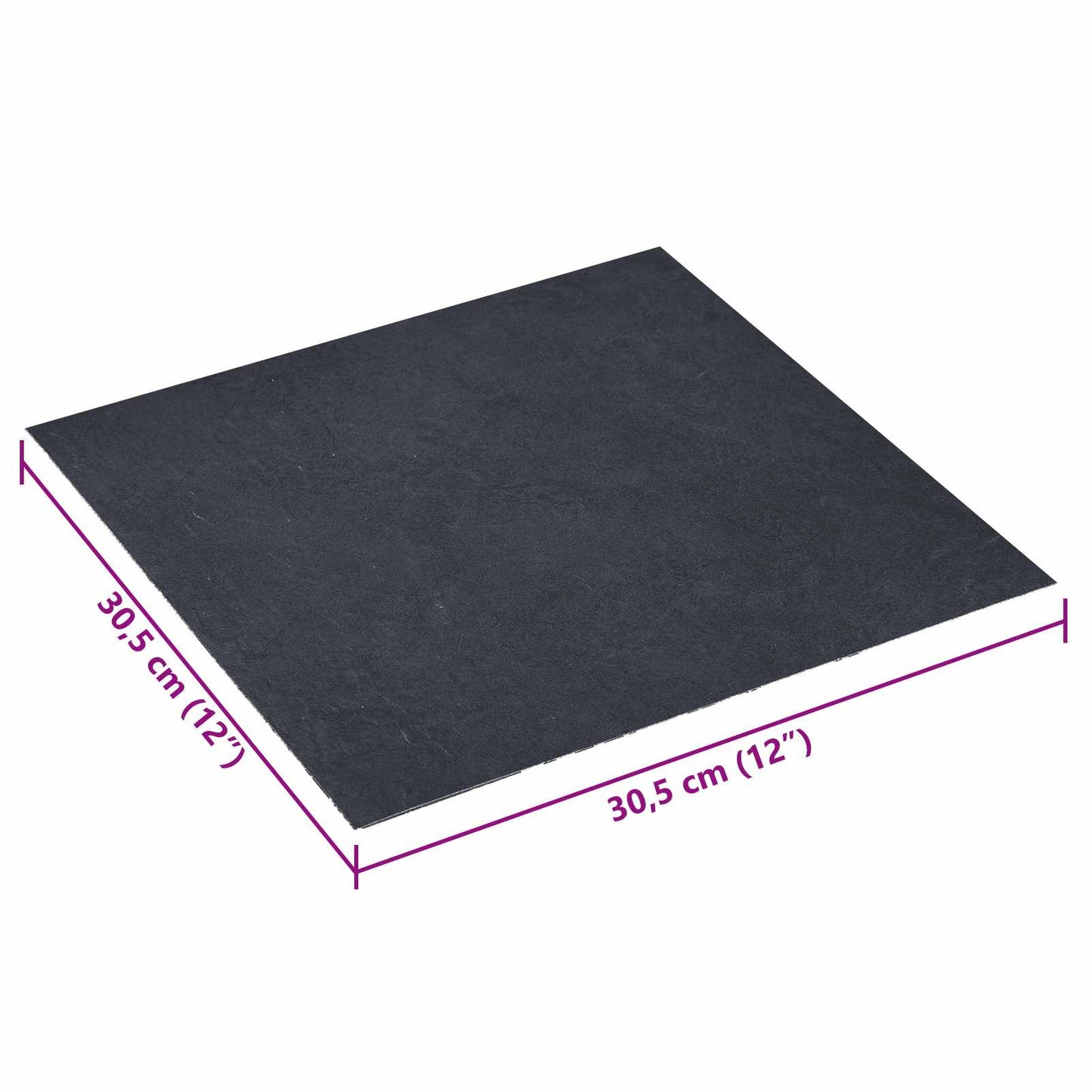 Self-adhesive Flooring Planks Black Marble 30.5 x 30.5 cm