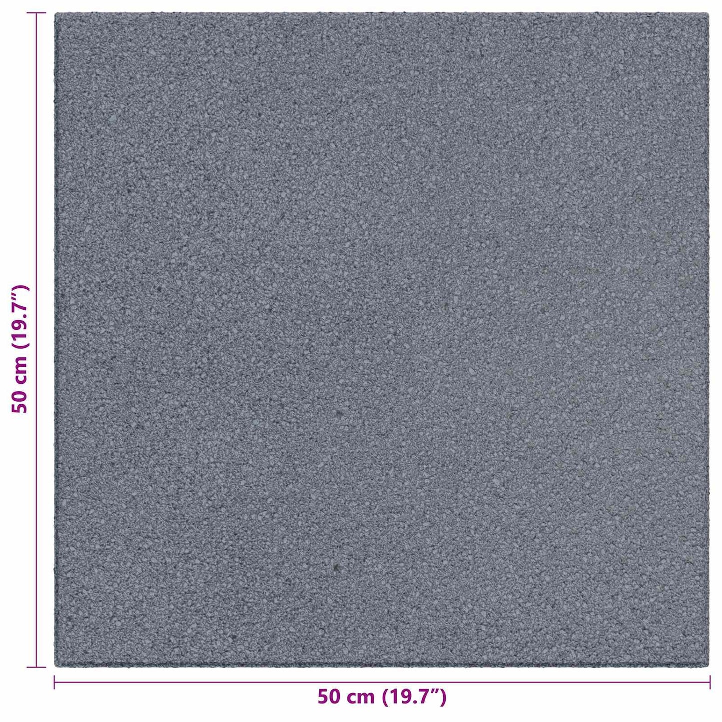 Fall Protection Tiles 6 pcs Grey 50 x 50 cm Rubber