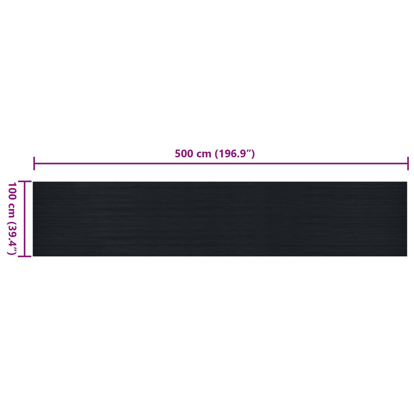 Floor Mat Black 1 x 5 m Rubber